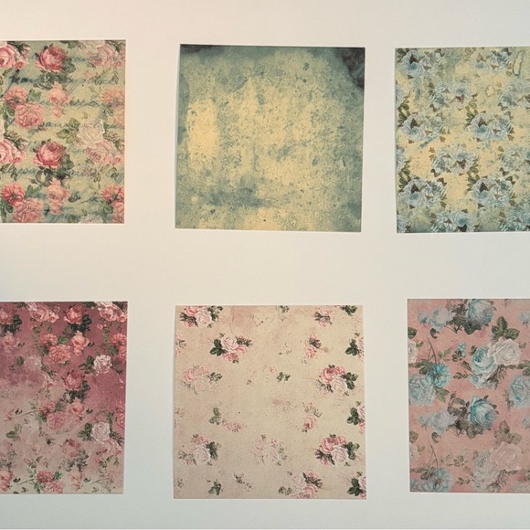 Floral Patterned Craft Paper Set - Picture 4 of 6